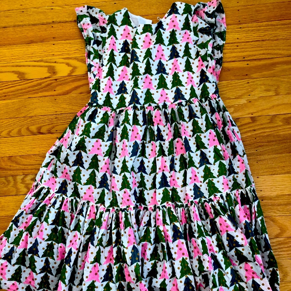 JCrew Crewcuts Girls’ Tiered Dress in Winter Trees